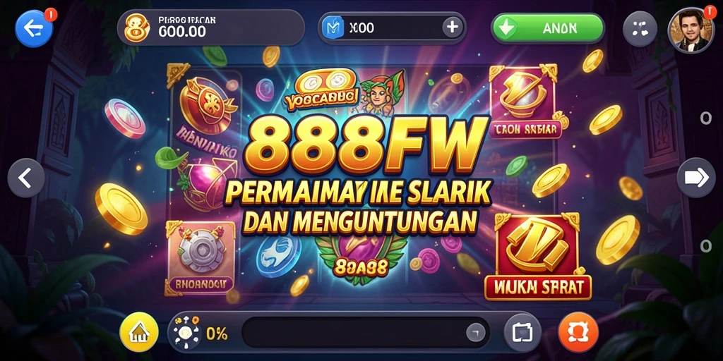 Tampilan gameplay menarik dari 888FW dengan berbagai tema slot.