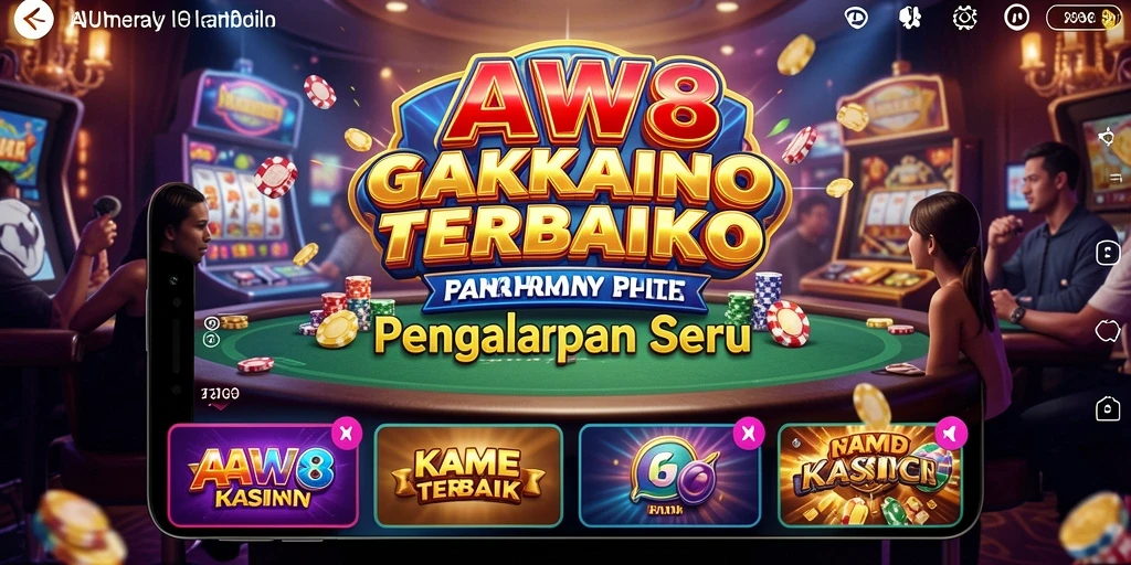 Screenshot gameplay AW8 menampilkan keseruan kasino yang nyata.