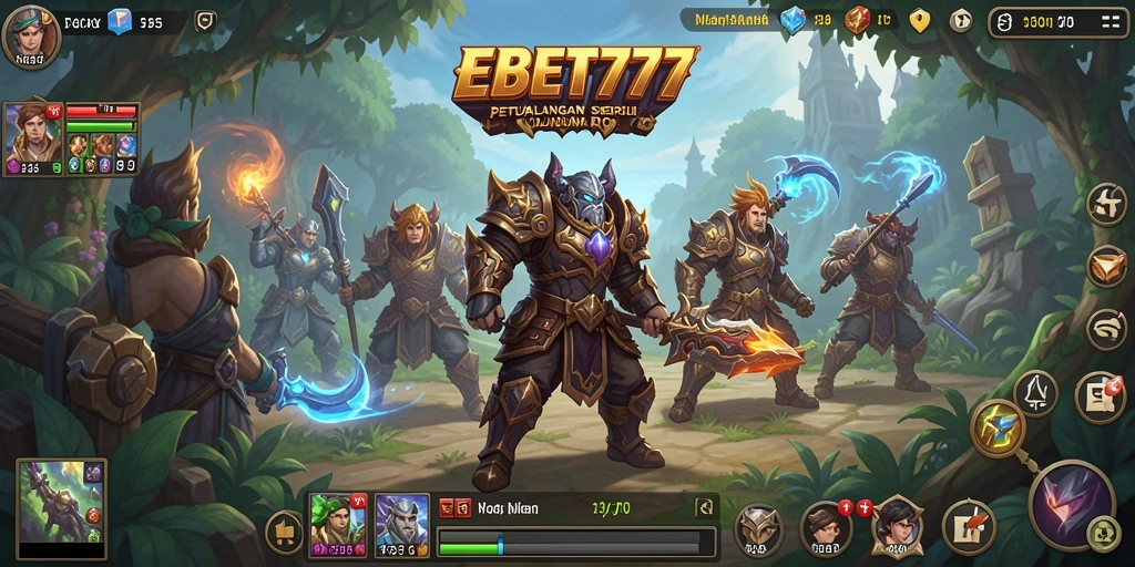 Screenshot utama EBET777 menampilkan aksi seru dalam petualangan RPG.