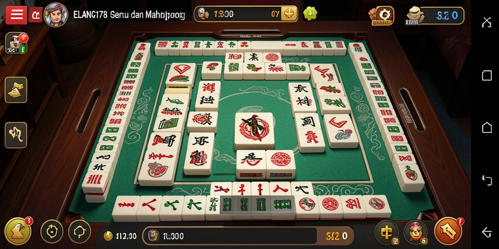 Tampilan gameplay ELANG178 dengan papan Mahjong yang menarik.