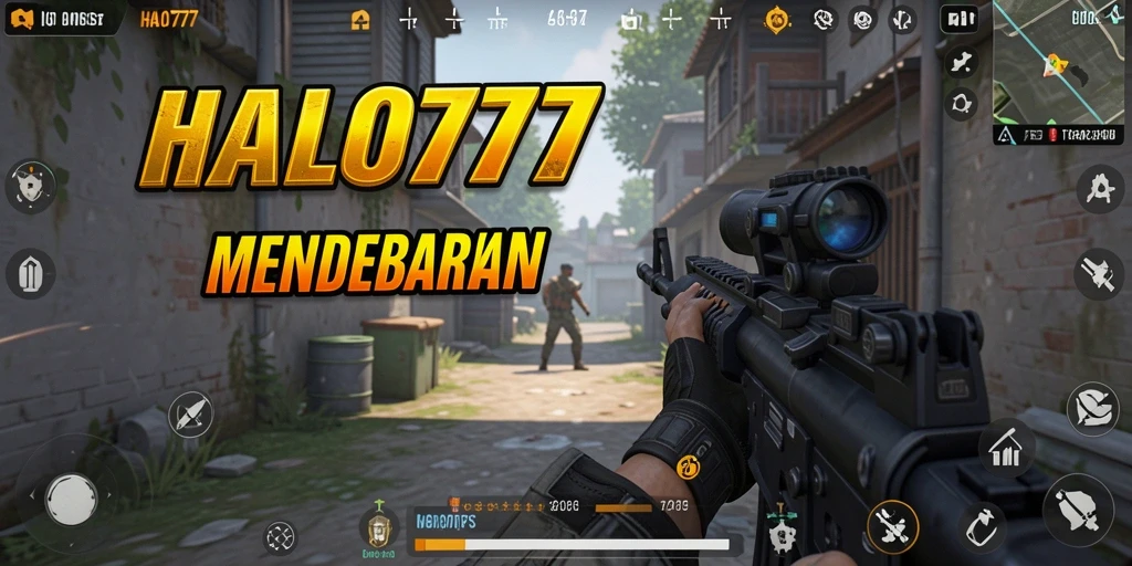 Tampilan gameplay seru dari HALO777 dengan aksi menembak yang intens.