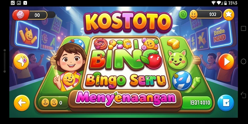 Tampilan gameplay KOSTOTO yang seru dan interaktif dalam permainan Bingo.