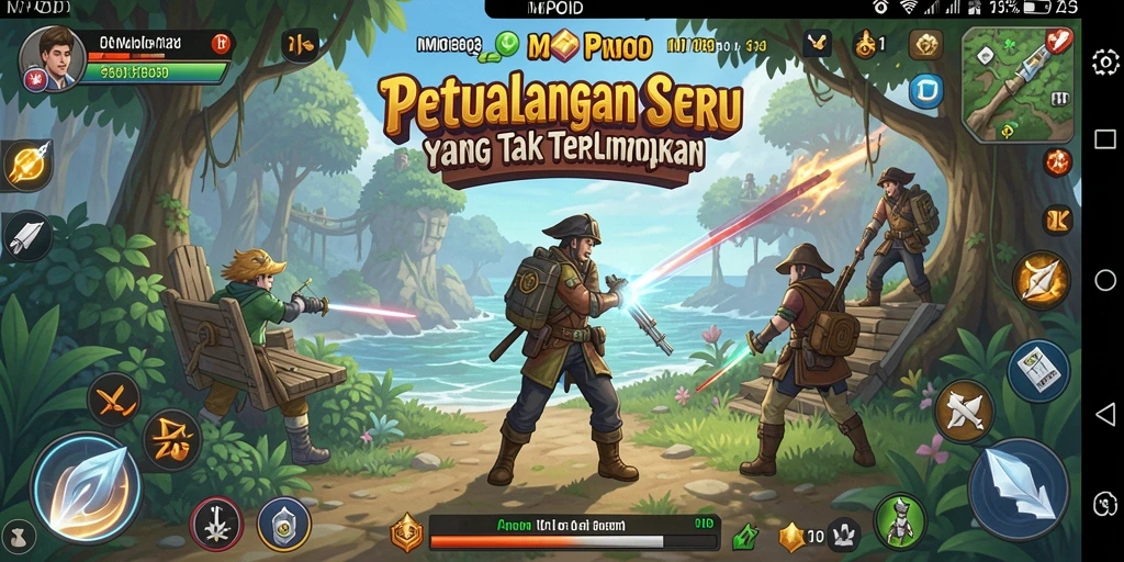 Tampilan gameplay MPOID yang penuh petualangan dan tantangan.