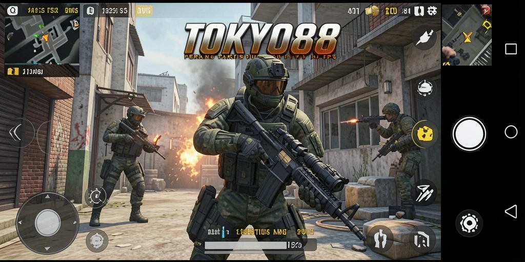 Screenshot dari gameplay tajam dan adiktif di TOKYO88