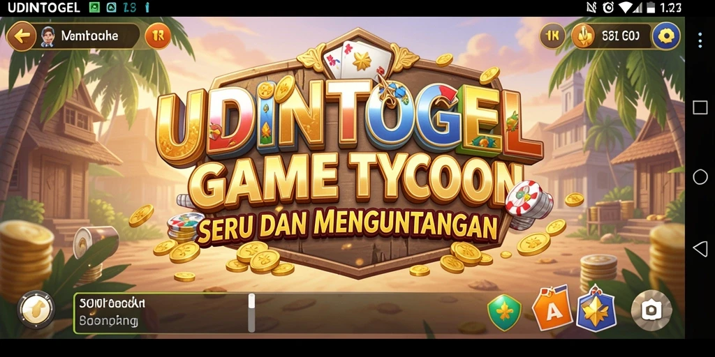 Tangkapan layar utama UDINTOGEL menampilkan gameplay Tycoon yang seru.